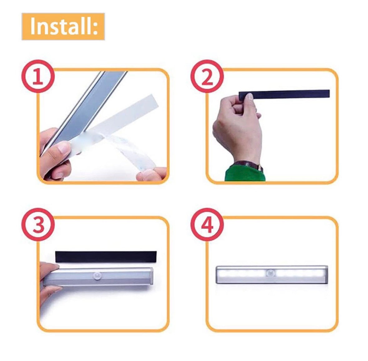 MotionGlow™ LED Motion Sensor Closet Light (3 Colors in 1) - 10CM, 20CM, 30CM, 50CM